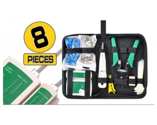 Bolsa de herramientas para mantenimiento de red con 8